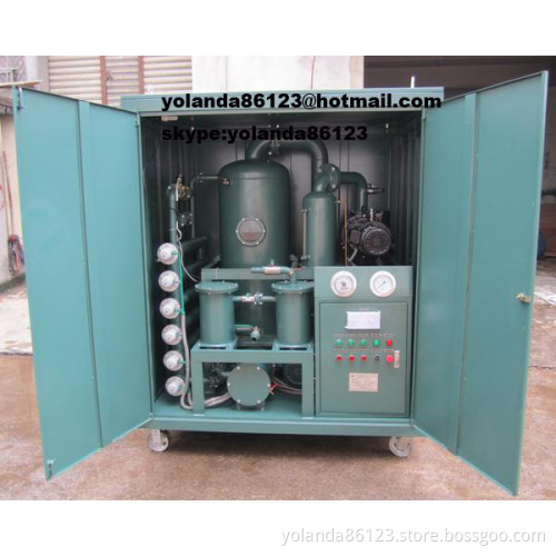 Double-stage vacuum Transformer oil filtration machine Series ZYD
